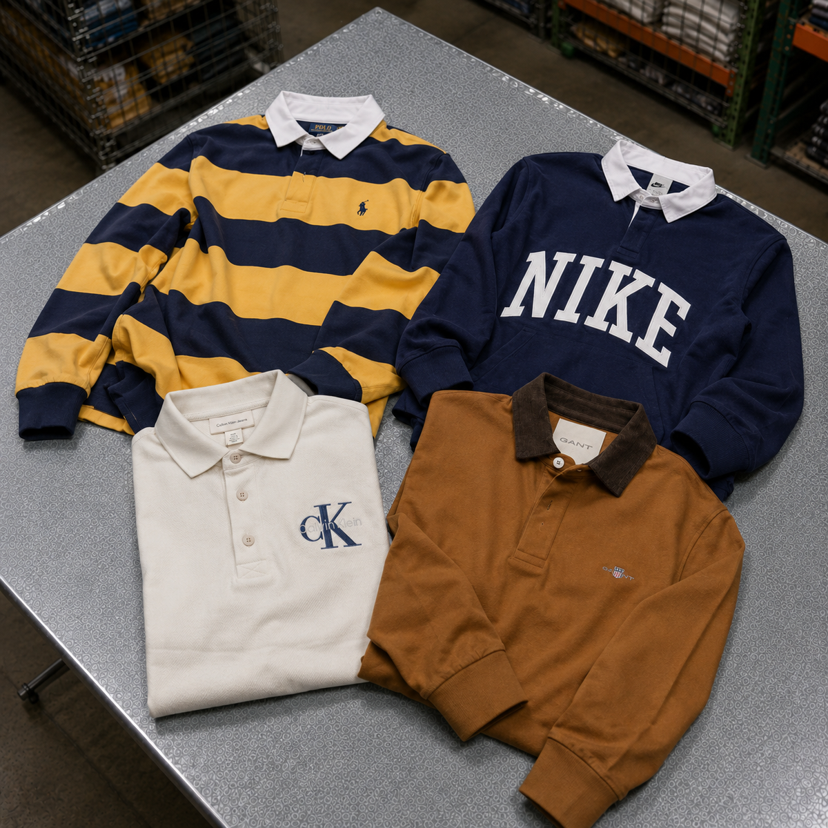 Mix polos manga larga de marca | Por KG